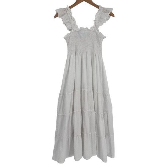 Hill House The Ellie Nap Dress in Dreamy Sheer White Swiss Dot | Size Small - Picture 5 of 9